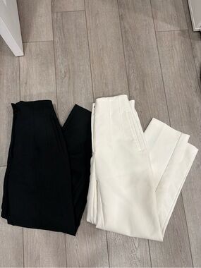 Zara Black and White Tailored Trousers Duo